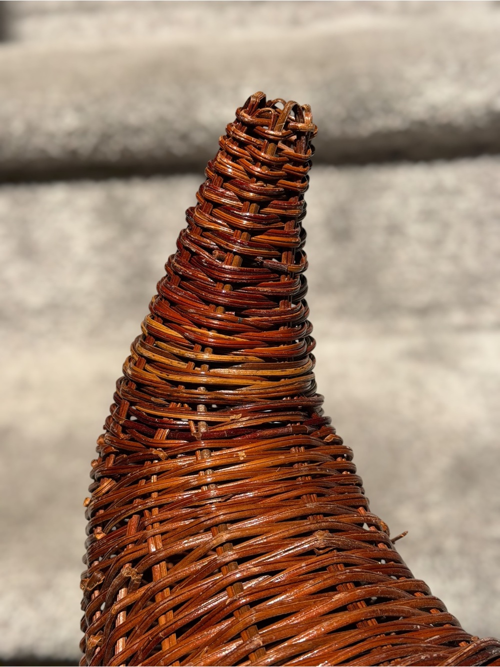 Vintage Wicker Cornucopia Horn of Plenty Basket Fall Thanksgiving Wall Decor - Picture 9 of 10